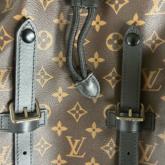 Louis Vuitton Brown Monogram Backpack with Black Accents - Picture 12 of 16